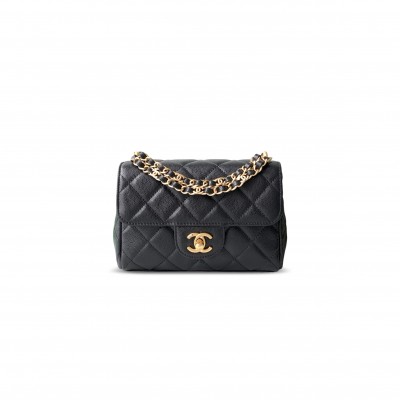 CHANEL 25P CAVIAR LEATHER MINI CLASSIC FLAP BAG AS5239 (18*13*5.5cm)